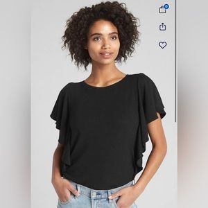 NWT Gap Softspun Flutter Sleeve Top